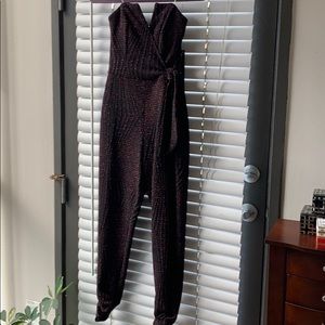 Strapless shimmer jumper